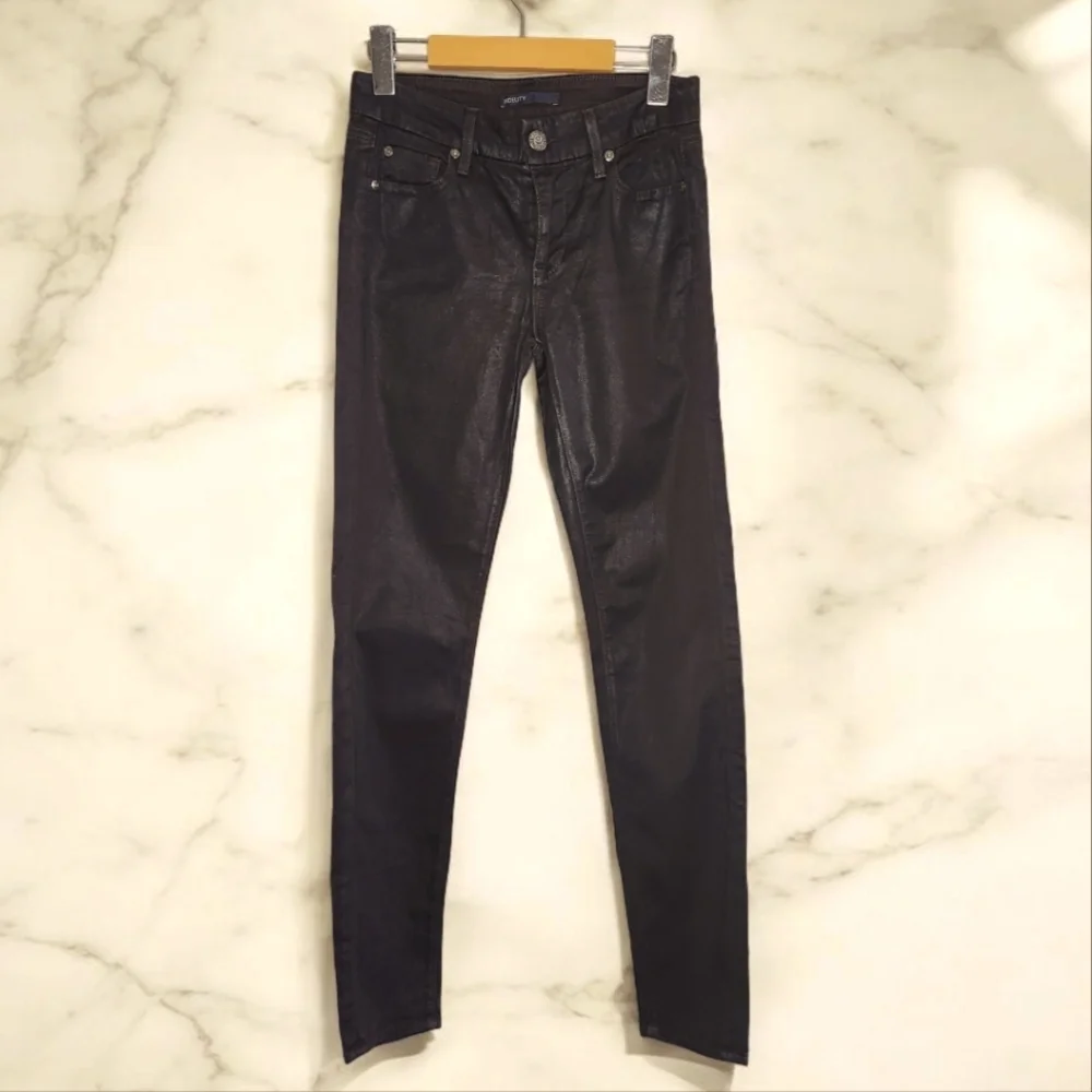 FIDELITY Brown Leatherteen Skinny Jeans- 27 - Picture 2 of 7